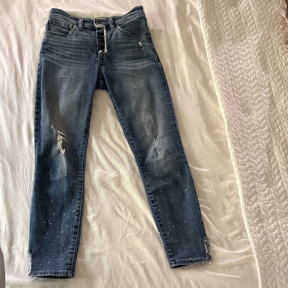 Lucky Brand Distressed Blue Skinny Jeans